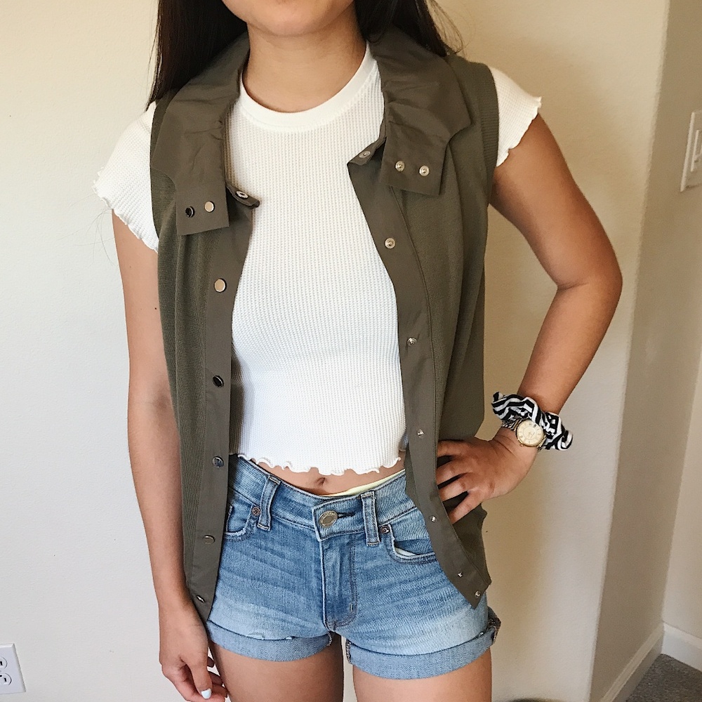 Gucci Army Green Collared Vest